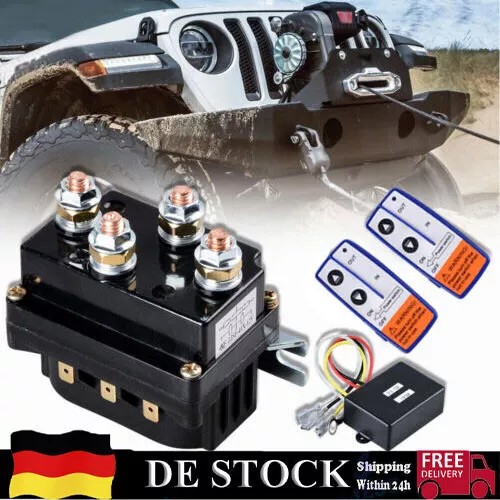 12V 250A Magnetschalter Schwerlast Relais ATV Seilwinde Solenoid & Fernbedienung