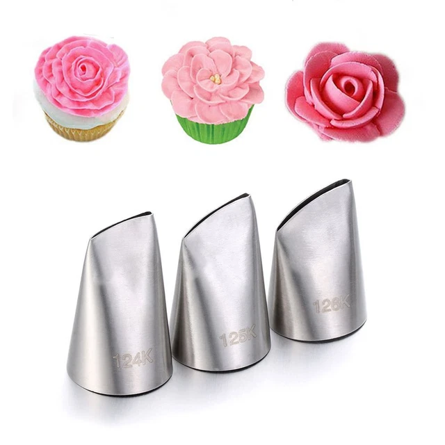 Boquillas de tuberías de helado para cupcake boquilla de pétalo de rosa herramienta molde para hornear