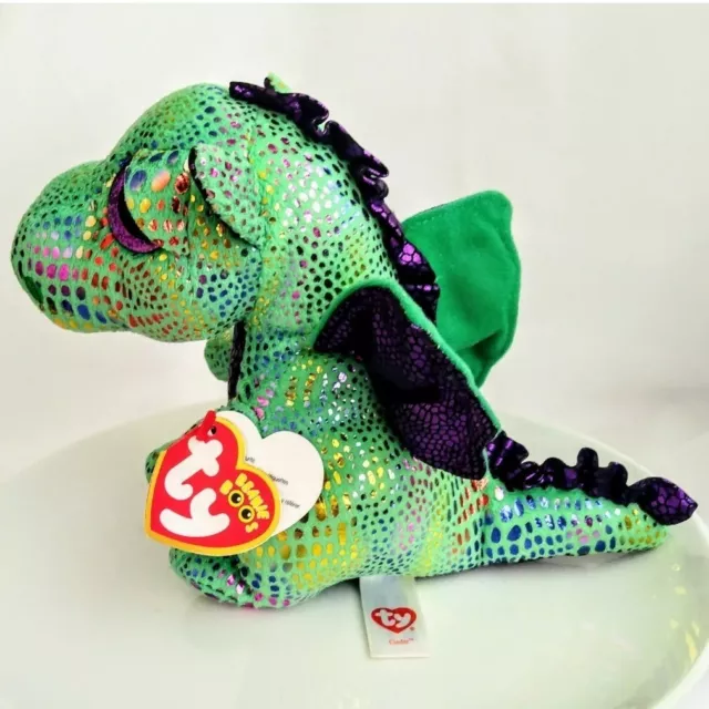 Ty Beanie Boos - CINDER the Green Dragon (6 Inch) Stuffed Plush Animal NEW MWMTS