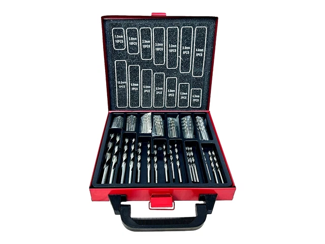 Set 99 Punte Trapano Elicodiali Per Legno Ferro Alluminio