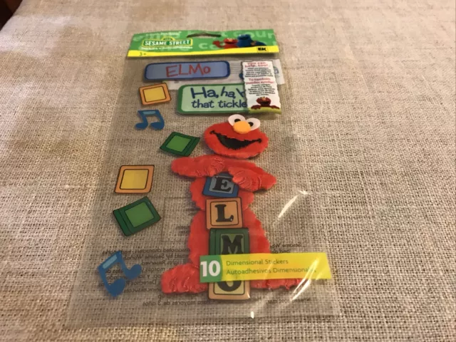 RARE Elmo Ha, Ha That Tickles Sesame Street Scrapbooking Stickers Jolee's NEW