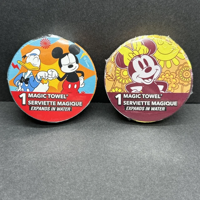 DISNEY MICKEY MOUSE Minnie Donald Duck Magic Towels Expands Water