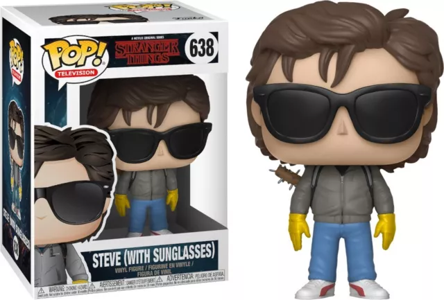 FUNKO POP TELEVISION STRANGER THINGS #638 STEVE (with SUNGLASSES) VINYL FIGURE🚨