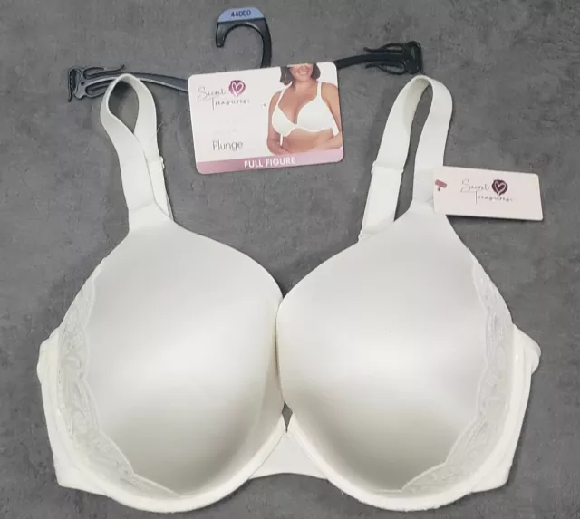 NWT SECRET TREASURES Womens White Lace Lifting Underwire Plunge