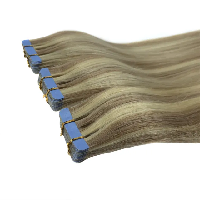 14''-24" Best Quality 8A Invisible Tape-In Real Remy Human Hair Extensions Weft