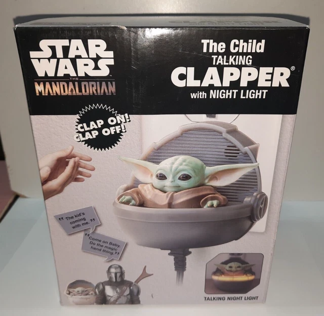 Star Wars The Mandalorian Baby Yoda Talking Clapper with Night Light NIB