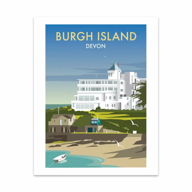 Burgh Island, Devon 28x35cm Art Print by Dave Thompson