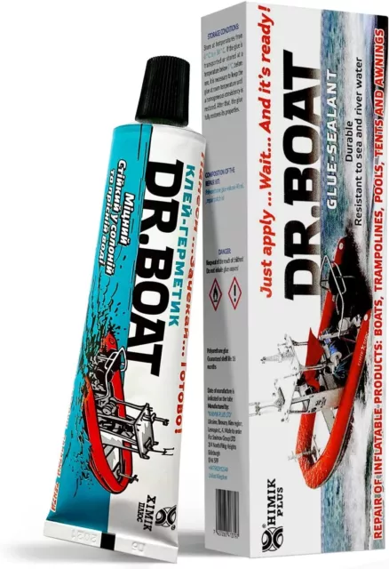 DR BOAT Liquid Patch Glue Repair Kit for Hot Tub Boat Kayak Swimming Pool Tent