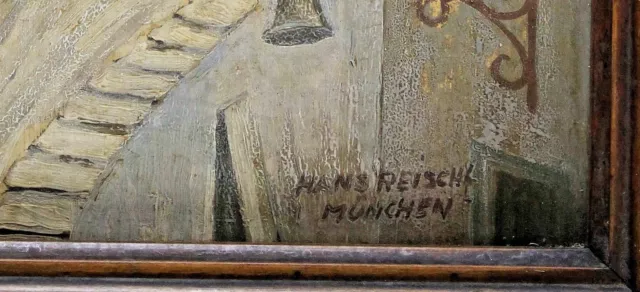 Tableau Signé Sainte Croix Église Giesinger Berg Bierkutscher Hans Reischl 3