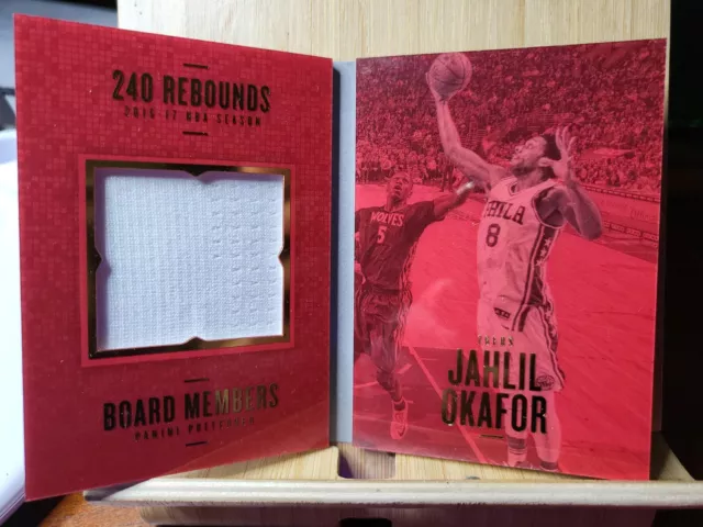 JAHLIL OKAFOR🏆2016-17 Panini Preferred Board Members #13 PATCH BOOKLET NBA Card