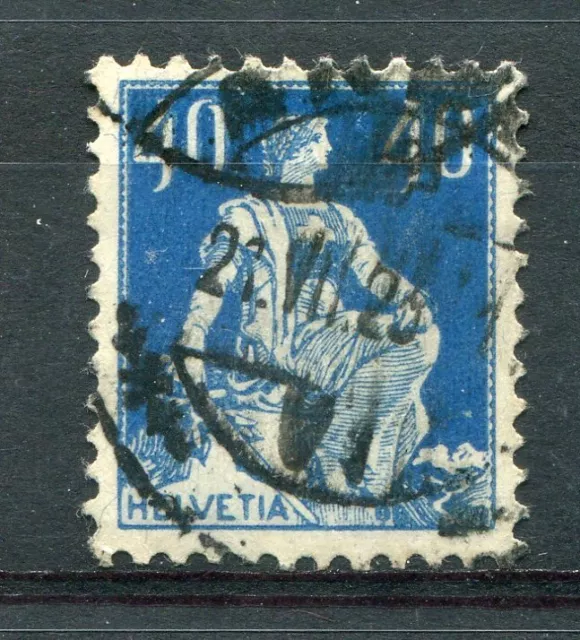 Suiza, 1917-22, Sello 164 , Tipo Helvetia, Matasellado