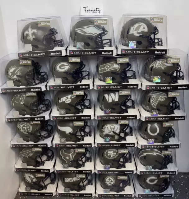 NFL Riddell Speed Mini Football 2022 Salute To Service Helmet in Box - Brand New