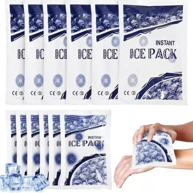 2-24X Instant Ice Cold Packs 100G For Pain Relief Injury Capming Sports Travel