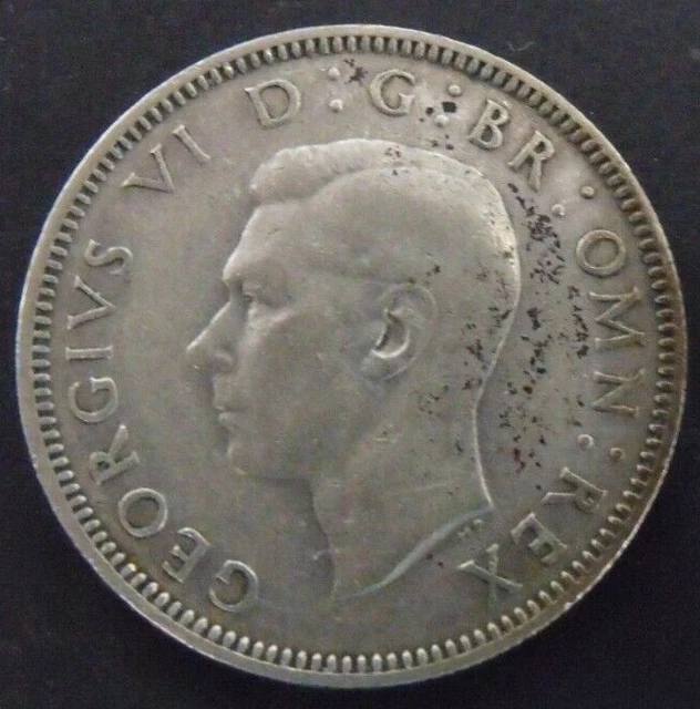1945 GEORGE VI  SILVER SHILLING  ( 50% Silver )  British 1s Coin.   626