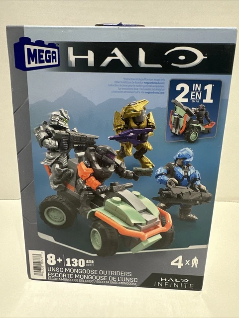 Lotto 5 Action Figure Mega Construx Halo - Outrider, Mangusta, UNSC, HKT17 (99% Nuove)