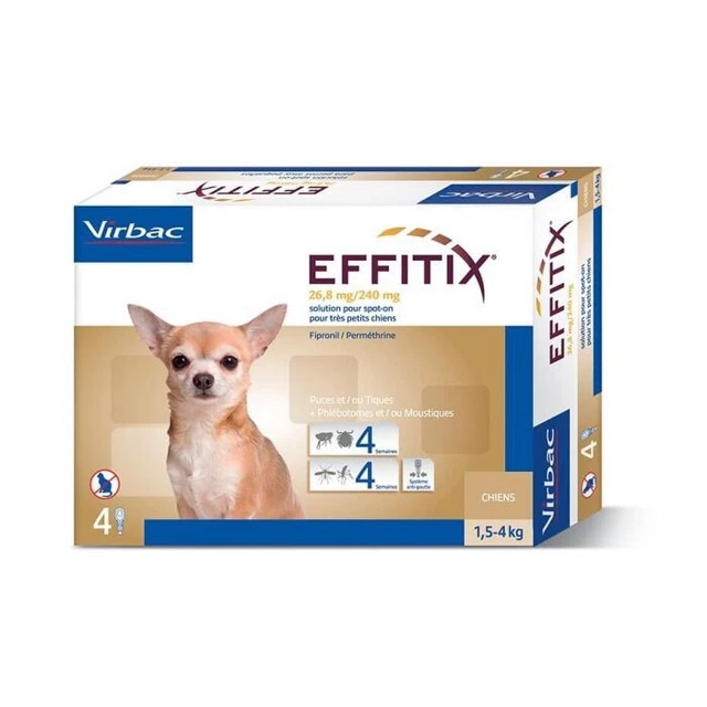 Effitix Spot On Cane Molto Piccolo (1.5 - 4 Kg) 4 Pipette
