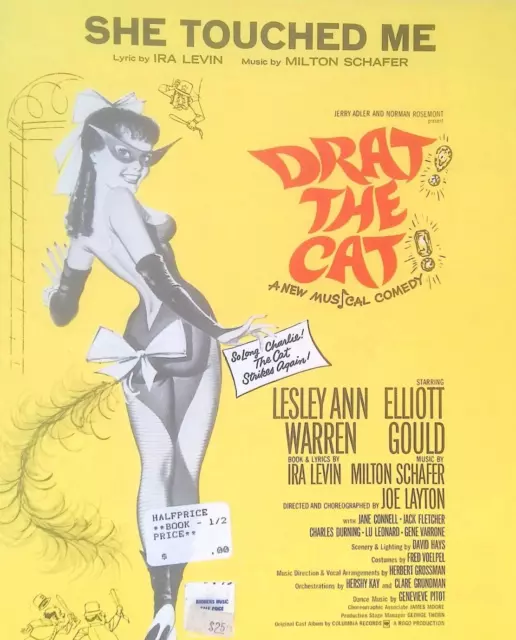 She Touched Me Sheet Music Drat The Cat Lesley Ann Warren Broadway Musical Flop
