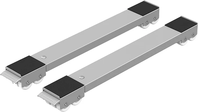 NIUXX Waschmaschine Sockel Untergestell Doppelrohrdesign Mit 8 Füßen+4 Räder Für Waschwaschine,Kühlschrank Und Trockner,Verstellbare Waschmaschinensockel Mit Rutschfester Stoßdämpfungsfunktion