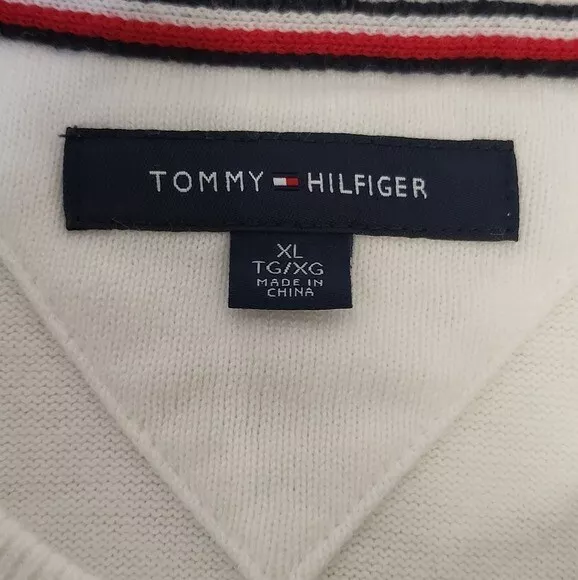 TOMMY HILFIGER SHIRT Mens Size XL Long Sleeves Pullover Crewneck ...