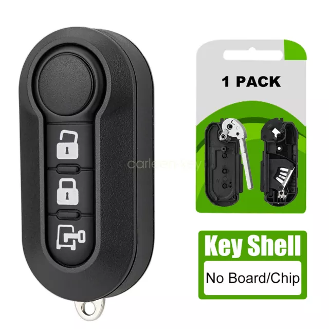 Flip Remote Key Shell Case Fob 3 Button for Ram Promaster 1500 for Fiat 500 500L