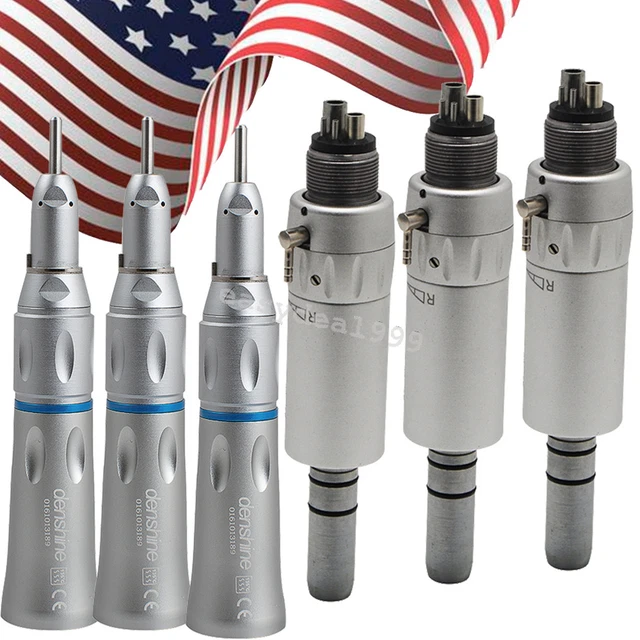 FDA *E-Type* Dental Slow Low Speed Handpiece 4 Hole Straight Nose Cone - 3 Sets