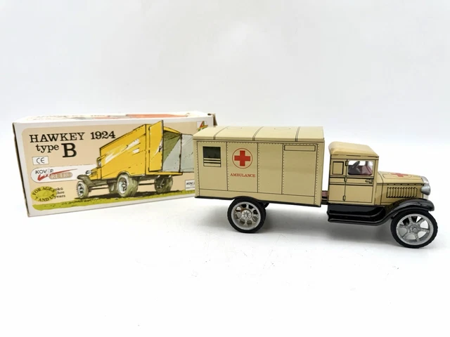 NIB VINTAGE KOVAP Retro Hawkey 1924 Type D Tin Ambulance