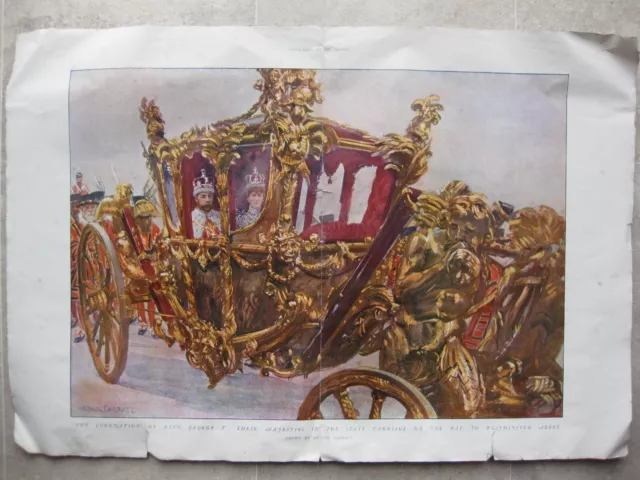 King George V Coronation Carriage The Graphic poster by Arthur Garratt, 1911