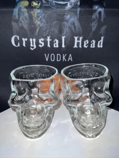 Crystal Head Vodka  “His And Hers” 12 Oz Skull Glasses