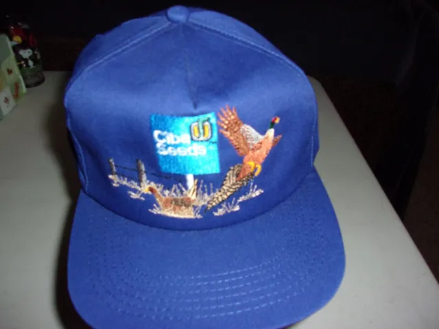 Vintage  Ciba Corn Seeds Pheasant Snapback Hat Cap USA Made K-Products