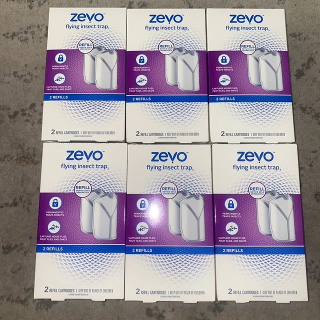 (6) 2 pack Zevo Flying Insect Trap Refill Cartridges - 12 Total Free Shipping