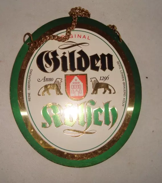 Zapfhahnschild der Brauerei Gilden Kölsch