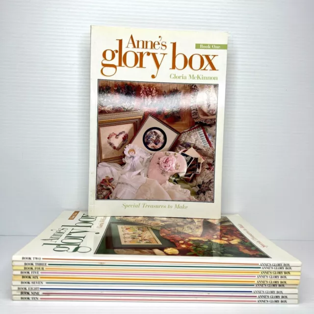 10 x Anne's Glory Box Bulk Lot Craft Books Bundle Volumes 1 2 3 4 5 6 7 8 9 10