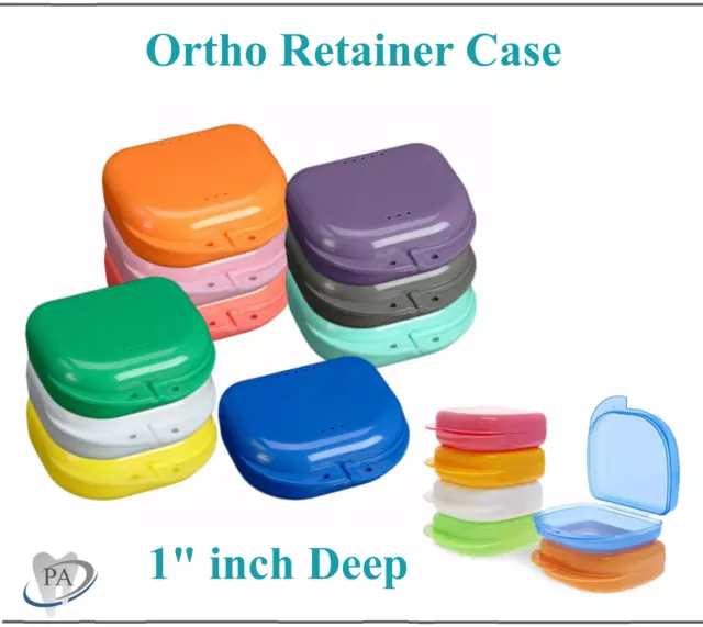 Dental Retainer Case Ortho Applaince Box Retainer Carrier, 1" Deep, Upto 20/Bx