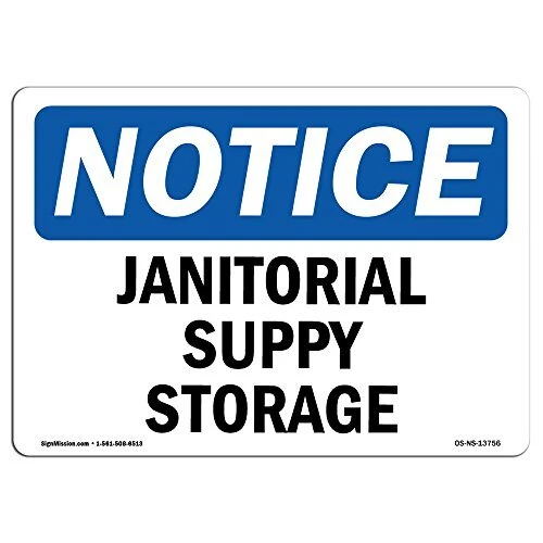 OSHA Notice Sign - Janitorial Supply Storage | Rigid Plastic Sign | Protect Y...