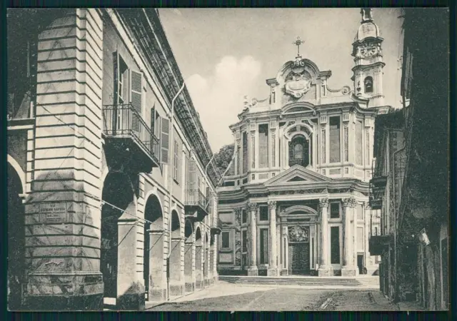 Cuneo Caraglio Chiesa Parrocchiale Municipio FG cartolina MZ2102