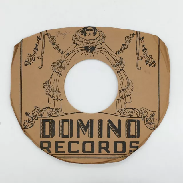 DOMINO Records Company 10" 78 RPM Shellac Sleeve, Sleeve only, NO record - RARE!