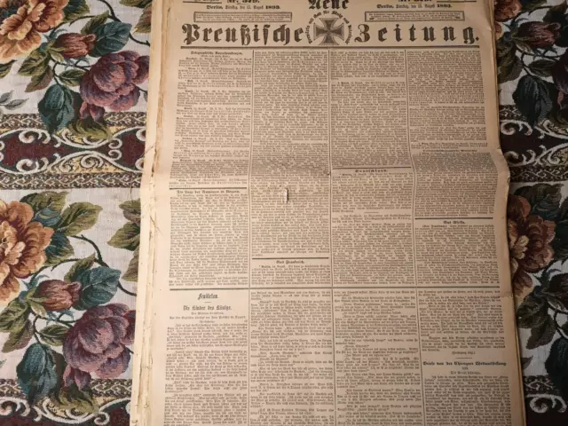 1893 Kreuzzeitung Preußen Neue Preußische Zeitung... 15 Ausgaben...p008 Konvolut