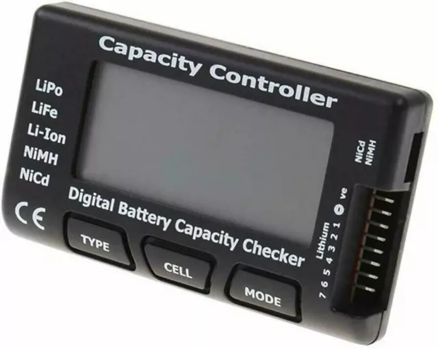 Digital Battery Capacity Checker RC Cell Meter 7 Cellmeter LiPo LiFe Li-ion NiMH