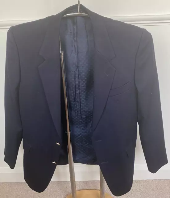 Harry Hall Herren marineblau Blazer Größe 42"" Brustkurz 100 % Wolle Made in England