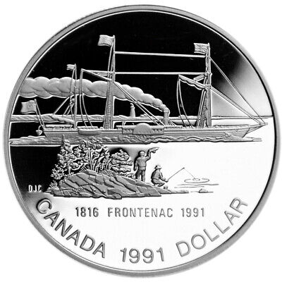 CANADA 1 Dollar 1991 Silver Proof '175th Anniversary of The Frontenac Ship'