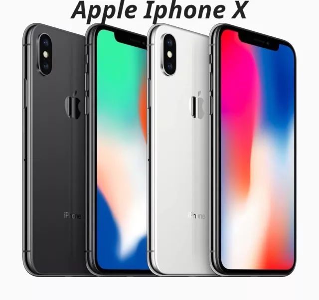 NEW Apple iPhone X  - 64GB , Unlocked - Never used with box, ( SILVER & BLACK )