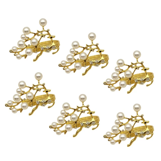 6 piezas anillos decorativos para servilletas joyería de cuna soporte para servilletas