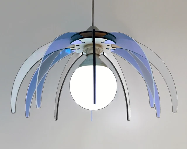 Lustre Suspendu Design Moderne SEPPIA MAX Orange - 38 Cm, LED, Pour Salon Ou Cuisine