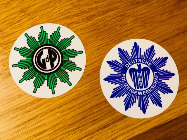 POLIZEI DPolG GdP 2er SET Aufkleber Sticker Stern Polizeigewerkschaft DBB Se36