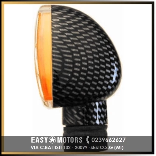 Paire Clignotants Arrow 2 Carbone Look Tige Courte Scooter Et Moto Cross Enduro