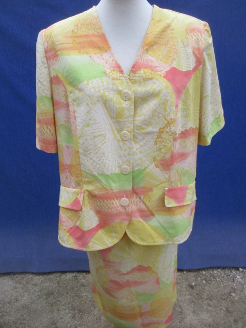 Jupe évasée Les Olivades - Taille 40 - Couleur Jaune Et Noir - Occasion Très Bon état