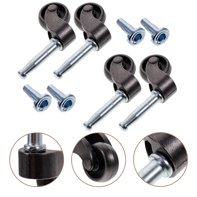 4 piezas Rueda de barra para silla de escritorio Ruedas para silla de juego Mesas y sillas