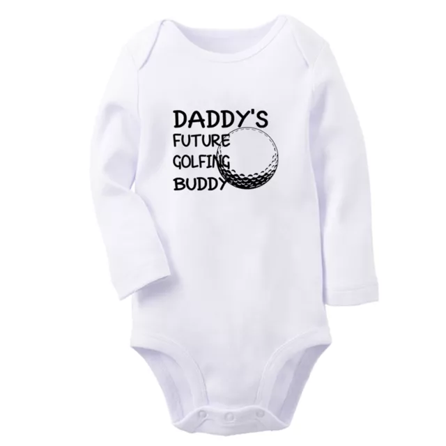 Daddy's Future Golfing Buddy Funny Baby Bodysuits Newborn Romper Infant Jumpsuit
