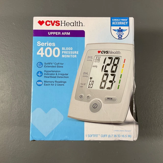 CVS HEALTH UPPER Arm Series 400 Digital Blood Pressure Monitor Accurate