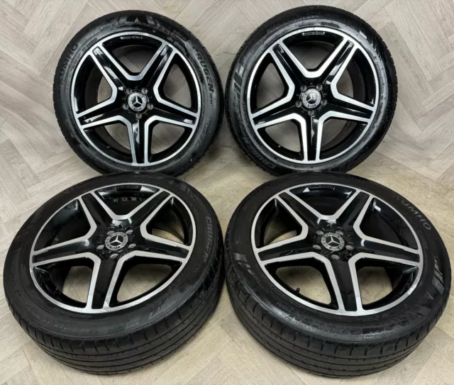 20'' Genuine Mercedes Amg Black 5 Spoke Ml Gle Alloy Wheels Tyres Alloys W166